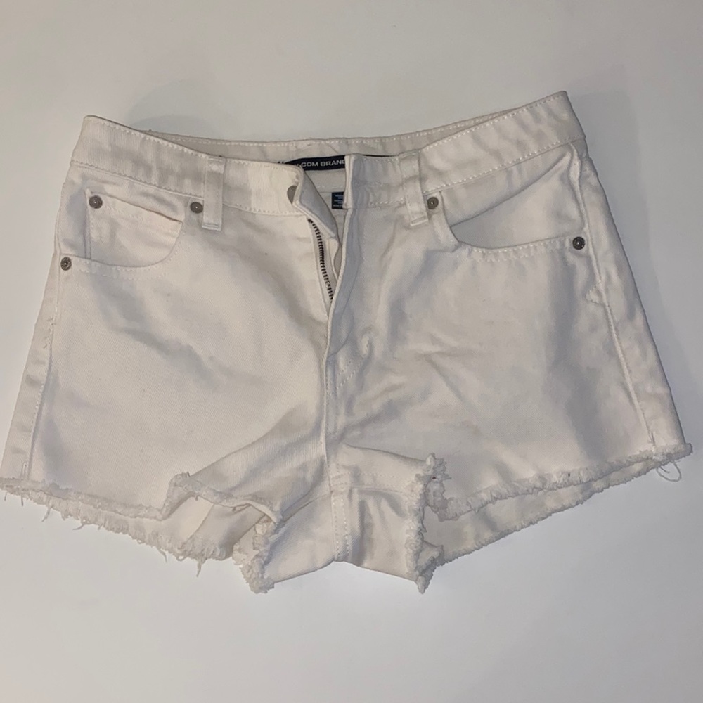 Volcom Brand. White denim shorts. Size 24.